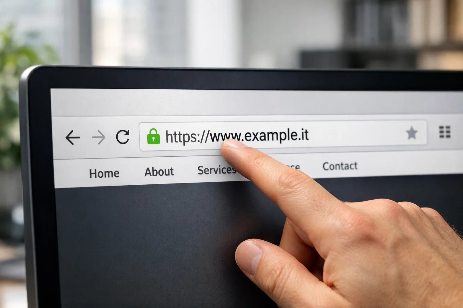 Browser che mostra controllo dominio .it e numero concessione